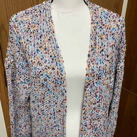 NWT Lulus Fantastic Fringe White Multi Color Cardigan Sweater Longline S… - Picture 5 of 11